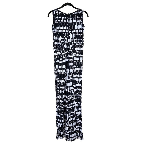 Calvin Klein Black White Geo Print Drawstring Waist Sleeveless Jumpsuit
Size 4 - Picture 3 of 6